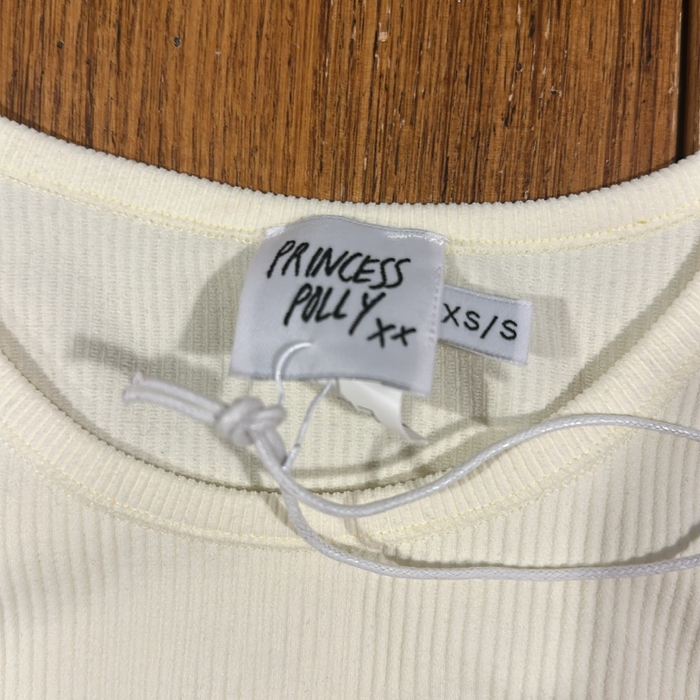 PRINCESS POLLY White Ribbed Tank - Picture 3 of 7